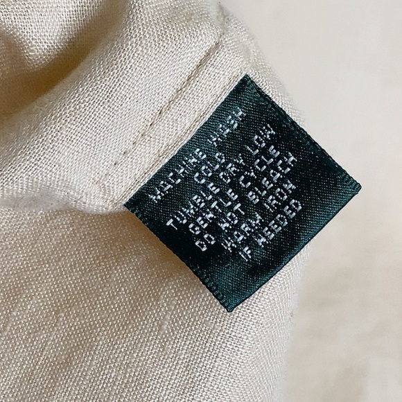 Ralph Lauren neutral Linen Button Down size XS - Picture 5 of 5